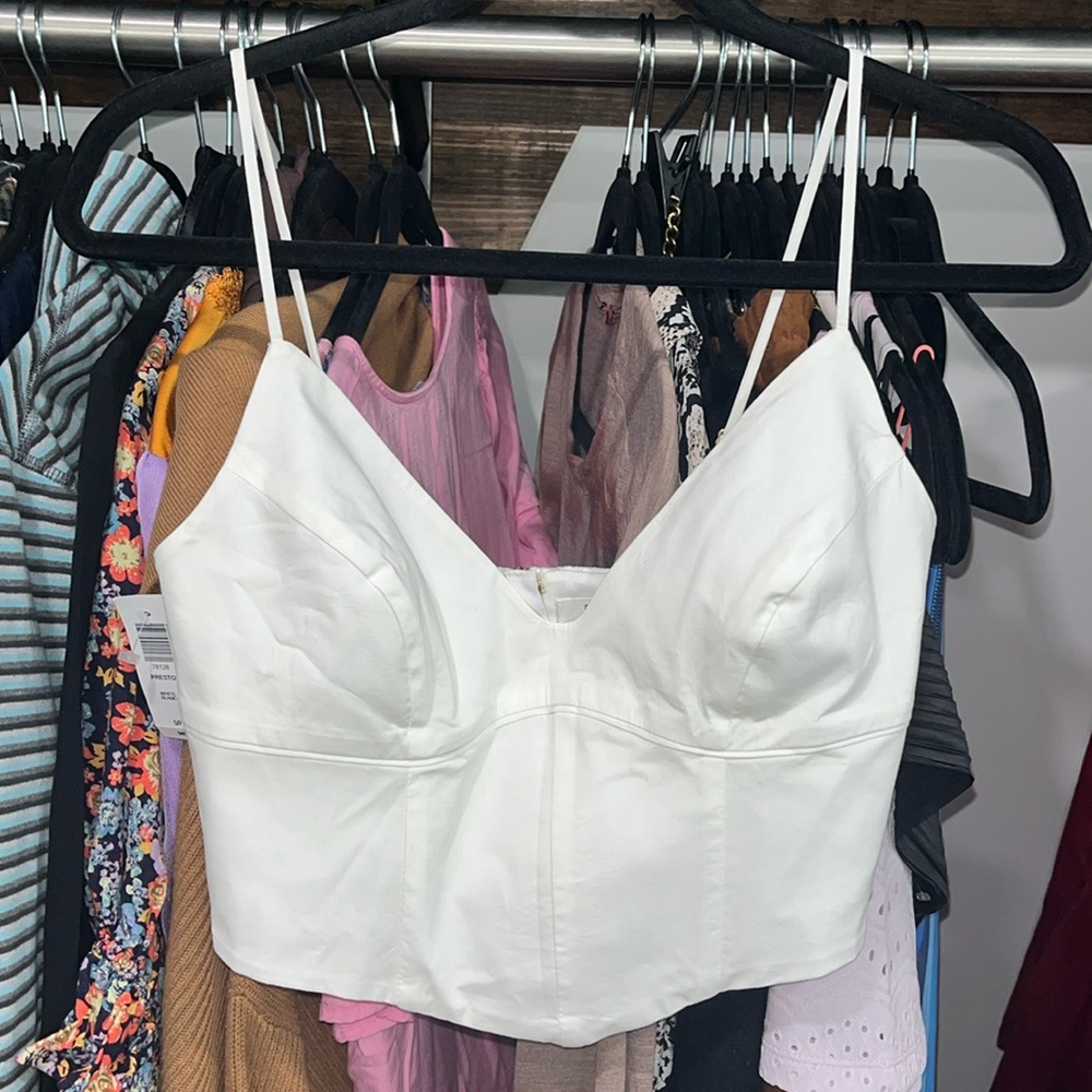 Aritzia BNWT Babaton Presto White Corset Top S